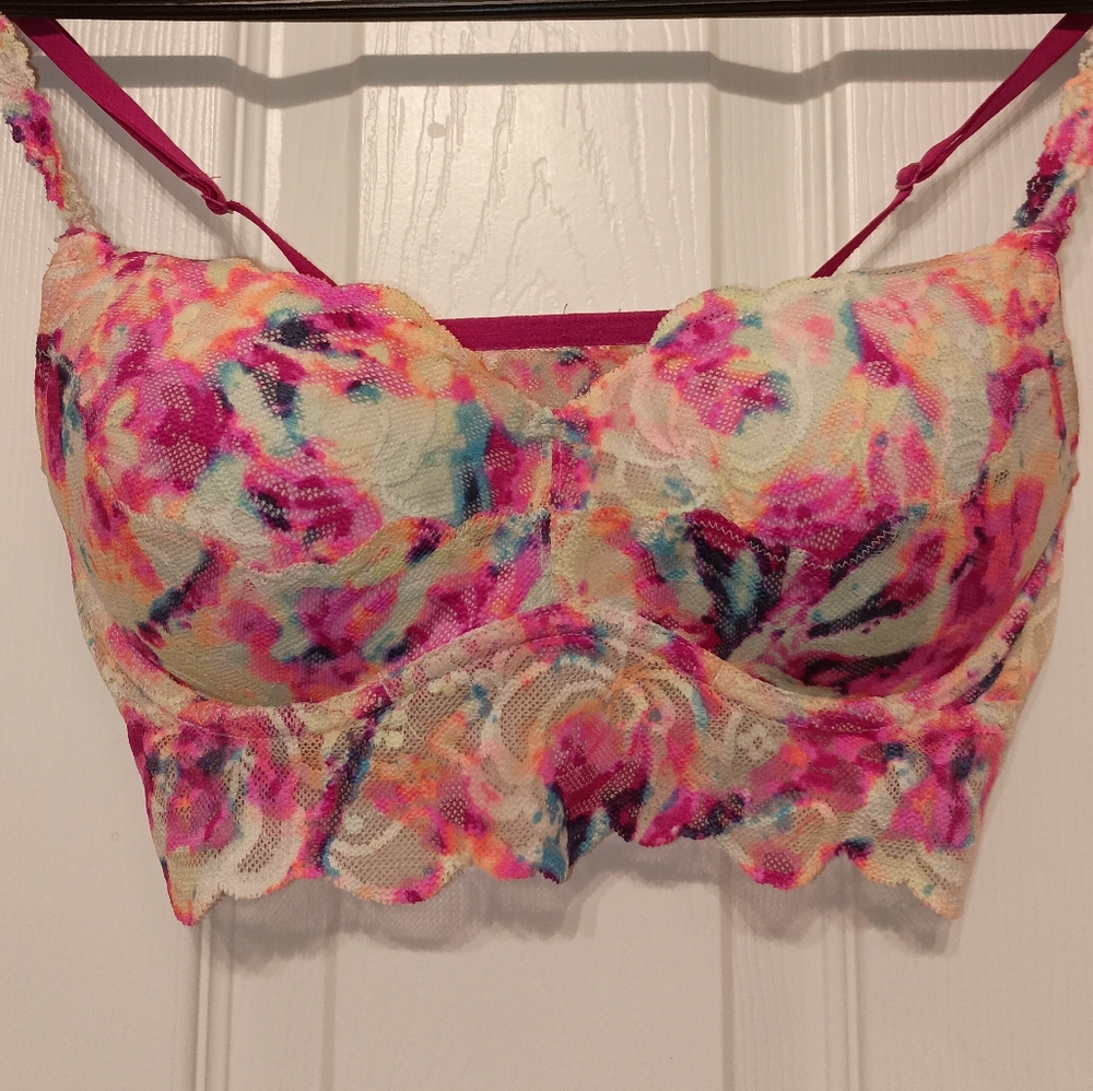 PINK floral bralette